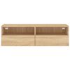 vidaXL TV-Wandschrank Sonoma-Eiche 100x30x30 cm Holzwerkstoff