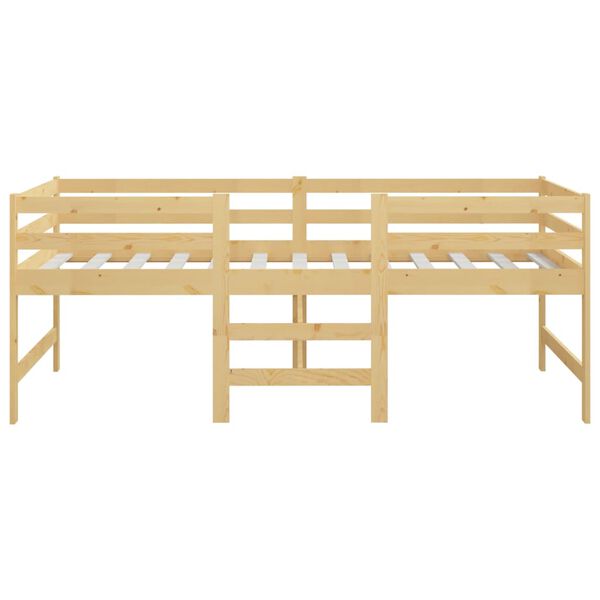 vidaXL Halbhochbett Massivholz Kiefer 90x200 cm