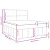 vidaXL Boxspringbett mit Matratze Dunkelgrau 180x200 cm Stoff