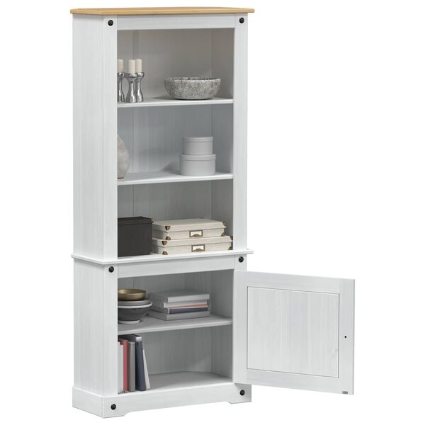 vidaXL Highboard Wei&szlig; 74 x 38 x 170 cm Massives Kiefernholz