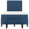vidaXL Boxspringbett mit Matratze mit Kopfteil Blau 120 x 200 cm Stoff
