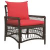 vidaXL Gartenstuhl Braun Poly-Rattan