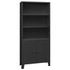 vidaXL B&uuml;cherregal im Industrie-Stil Anthrazit 80x32x180 cm Stahl
