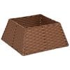 vidaXL Weihnachtsbaumkragen Quadratisch Hellbraun 50 x 50 x 25 cm