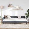 vidaXL Eckbettgestell mit Kopfteil Dunkelgrau 100 cm x 200 cm Samt