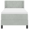 vidaXL Boxspringbett mit Matratze Hellgrau 200 x 80 cm Samt