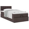 vidaXL Ottoman-Bett mit Matratze Dunkelbraun 90x190 cm Stoff