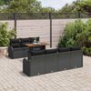 vidaXL Garten-Sofa-Set mit Speicher 8 pcs Schwarz Poly Rattan