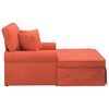 vidaXL Chaise Lounge mit Rock Rot-Orange 91 x 157 x 91 cm Rippenstoff
