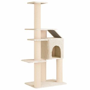 vidaXL Katzennbaum mit Sisal-Kratzs&auml;ulen Creme 183 cm