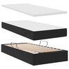 vidaXL Bett mit Stauraum und LED mit Matratze Schwarz 90 x 200 cm Samt