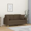 vidaXL 2-Sitzer-Sofa mit Kissen Braun 140 cm Stoff