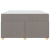 vidaXL Bettrahmen mit Matratze Taupe 120 x 200 cm Stoff