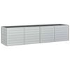 vidaXL Garten-Hochbeet 320x80x77 cm Verzinkter Stahl Silber