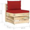vidaXL 8-tlg. Garten-Lounge-Set mit Kissen Gr&uuml;n Impr&auml;gniertes Holz