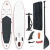 vidaXL Stand Up Paddle Surfboard SUP Aufblasbar Rot und Wei&szlig;