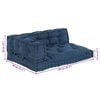 vidaXL Pallet Sofa Kissen 3 pcs Indigo 120 x 80 x 38 cm Stoff
