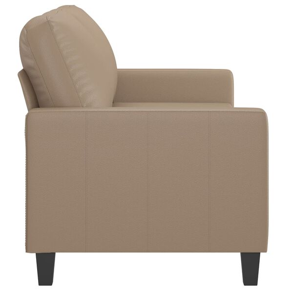 vidaXL 2-Sitzer-Sofa Cappuccino-Braun 140 cm Kunstleder