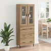 vidaXL Highboard mit Schubladen 2 pcs Artisan-Eiche Holzwerkstoff