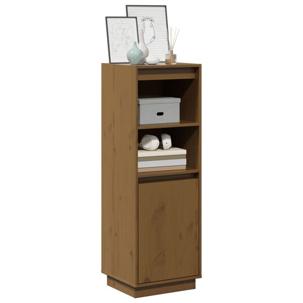 vidaXL Highboard Honigbraun 37x34x110 cm Massivholz Kiefer