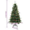 vidaXL K&uuml;nstlicher klappbarer Weihnachtsbaum Gr&uuml;n 120 cm PE und PVC