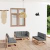 vidaXL 6-tlg. Garten-Lounge-Set mit Kissen Kiefer Massivholz