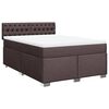 vidaXL Boxspringbett mit Matratze Dunkelbraun 140x200 cm Stoff
