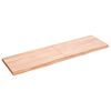 vidaXL Tischplatte Hellbraun 140x40x(2-4)cm Massivholz Eiche Behandelt
