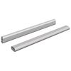 vidaXL Kleiderstange 2 stk. Silber 316 x 15 x 29 mm Aluminiumlegierung