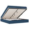 vidaXL Ottoman-Bett mit Matratze Blau 160x200 cm Stoff
