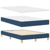 vidaXL LED Boxspringbett mit LED-Lichtleisten Blau 120 x 200 cm Stoff