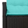 vidaXL Garten-Sofa mit Kissen 120 x 62 x 69 cm Poly-Rattan
