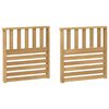 vidaXL Armlehnen Modul 2 pcs Wei&szlig; 60 x 6 x 61 cm Massivholz Akazie