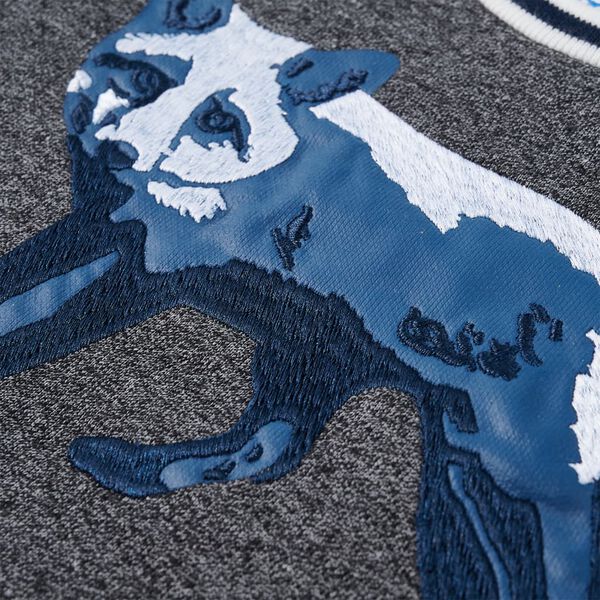 Kinder-Sweatshirt Marineblau Melange 104