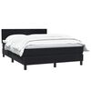 vidaXL Boxspringbett mit Matratze Schwarz 160x210 cm Samt