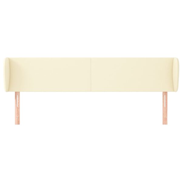 vidaXL Kopfteil mit Ohren Creme 183x23x78/88 cm Kunstleder