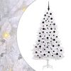 vidaXL K&uuml;nstlicher klappbarer Weihnachtsbaum Wei&szlig; 180 cm PVC und Stahl