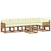 vidaXL Outdoor-Sofagarnitur 7 stk. Natur und Creme