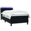 vidaXL Boxspringbett mit Matratze & LED Schwarz 80x220 cm Samt