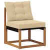 vidaXL Outdoor-Sofagarnitur mit Kissen 11 pcs Natur und Beige