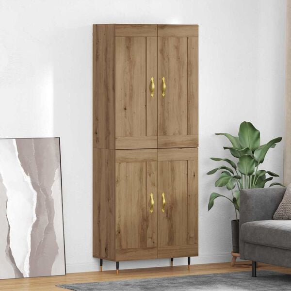 vidaXL Highboard Artisan-Eiche 69,5 x 34 x 90 cm Holzwerkstoff