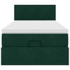 vidaXL Ottomane Bett mit Matratze & LEDs Dunkelgrün 90x200 cm Samt