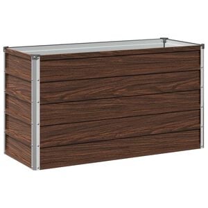 vidaXL Hochbeet im Garten Schwarz 100 x 40 x 55 cm kaltgewalzter Stahl