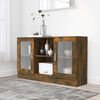 vidaXL Vitrinenschrank R&auml;uchereiche 120x30,5x70 cm Holzwerkstoff