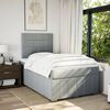 vidaXL Boxspringbett mit Matratze Hellgrau 120x190 cm Stoff