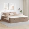 vidaXL Ottoman-Bett mit Matratzen Cappuccino 160x200cm Kunstleder