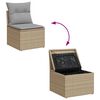 vidaXL Gartensofa-set mit Kissen 6 pcs Beige und Hellgrau Polyrattan
