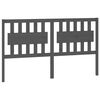 vidaXL Bett-Kopfteil Grau 165,5x4x100 cm Massivholz Kiefer