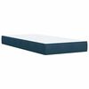 vidaXL Boxspringbett mit Matratze Blau 90x190 cm Samt