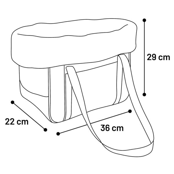 FLAMINGO Hunde-Tragetasche Armando 36x22x29 cm Schwarz